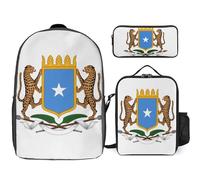 Ensemble Sac À Dos 3 Pièces Fédération De Somalie Emblème National Sacs Multifonctions Unisexes Pour Garçons Et Filles Ados Voyage