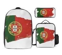 Ensemble Sac À Dos 3 Pièces Portugal Drapeau National Sacs Multifonctions Unisexes Pour Garçons Et Filles Ados Voyage