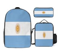 Ensemble Sac À Dos 3 Pièces République Argentine Drapeau National Sacs Multifonctions Unisexes Pour Garçons Et Filles Ados Voyage