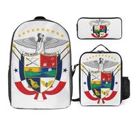 Ensemble Sac À Dos 3 Pièces République Du Panama Emblème National Sacs Multifonctions Unisexes Pour Garçons Et Filles Ados Voyage