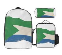 Ensemble Sac À Dos 3 Pièces Sierra Leone Drapeau National Sacs Scolaires À La Mode Pour Filles Sac Ordinateur Portable Décontracté Pour Femmes Voyage