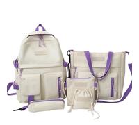 Ensemble sac à dos d'école léger pour enfants avec sac à déjeuner, trousse à crayons, sac à livres pour enfants, matériau durable pour l'apprentissage quotidien, beige, Taille unique, Créateur