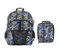 Ensemble sac à dos et boîte à déjeuner de 40,6 cm pour l'école et les voyages, Batman Noir, Moderne