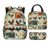 Ensemble sac à dos et sac à déjeuner en os humain pour adolescents, filles, garçons, Multicolore 10., M, Décontracté