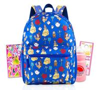 Ensemble sac à dos La Belle et la Bête pour filles - Ensemble avec sac à dos Princesse Belle de 40,6 cm, bouteille d'eau, autocollants, et plus encore | Sac La Belle et la Bête Disney