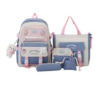 Ensemble sac à dos scolaire - Ensemble sac à dos en toile 5 pièces, cartable été ou école | Sacs à livres pour filles adolescentes, sacs à doss de jour scolaire pour garçons, étudiants, enfant