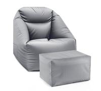 Ensemble sac de siège LUMALAND AIR RELAX fauteuil gonflable + tabouret de siè...