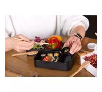 Ensemble Sac isotherme et Lunch Box Boîte repas Bento Tout-en-un 2 étages noir onyx Umami 1.5L