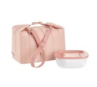 Guzzini Grand sac isotherme rose bio à bandoulière avec boîte hermétique