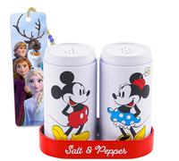 Ensemble salière et poivrière Mickey et Minnie Mouse - Ensemble d'accessoires de cuisine Mickey et Minnie Comprend un marque-page | Décoration de cuisine Disney