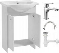 Ensemble salle de bain avec lavabo, mitigeur et siphon 85x65cm pose libre blanc Diana