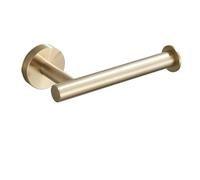 Ensemble Salle De Bain Compatible : Barre, Porte-Serviettes, Porte-Rouleau, Anneau Et Patère. Acier Inoxydable Finis Chrome Et Noir.(Gold Paper Holder)