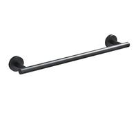 Ensemble Salle De Bain Compatible : Barre, Porte-Serviettes, Porte-Rouleau, Anneau Et Patère. Acier Inoxydable Finis Chrome Et Noir.(Black Towel Bar)