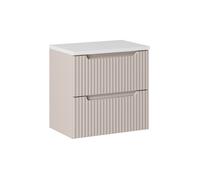 Ensemble salle de bain - DECONATION - Astral Cashmere - 2 tiroirs - Blanc - 60 cm