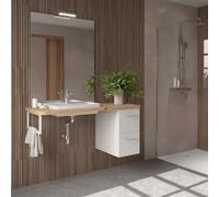 Ensemble salle de bain EASY BATH PMR 1200 droite Chêne Montana P540 - SALGAR 119291