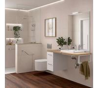 Ensemble salle de bain EASY BATH PMR 1200 gauche Chêne Montana P540 - SALGAR 119294