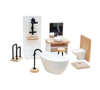Ensemble Salle De Bain Pour Maison De,Modèle Salle De Bain Échelle 1 12 - Décors Miniatures Simulation Pour Jeu D'imitation Enfant Et Mobilier