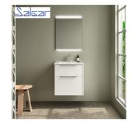 Ensemble salle de bains 2 tiroirs + Lavabo LUVA GANT 600 White satin - SALGAR 117751