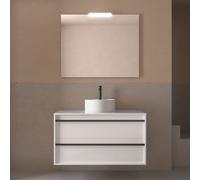 Ensemble Salle De Bains Attila 100 2 Tiroirs White Satin - SALGAR 104964