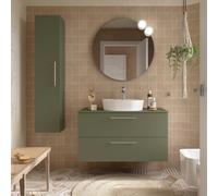 Ensemble Salle De Bains Silane 100 2 Tiroirs Green Satin - SALGAR 113607