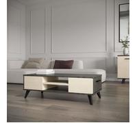 Ensemble salon Banc TV Table basse KENT Chene de fil Sidewalk