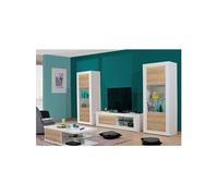 DAYTON OAK - Ensemble Salon Complet Effet Chêne et Leds -