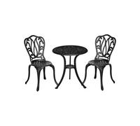 Outsunny - Ensemble Salon de Jardin - Aluminium - 44x49x88cm - Noir