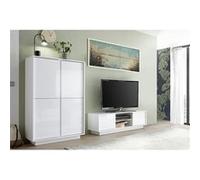 Ensemble Salon Finition Blanc Laqué Brillant Weiss - LYSIANE - ALTOBUY Blanc G