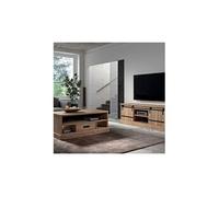 CEDRA - Ensemble Salon Industriel Meuble TV + Table Basse
