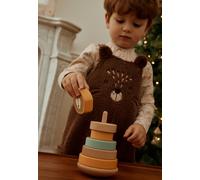 Ensemble salopette bébé en sherpa et t-shirt cracotte marron 24M(86CM)