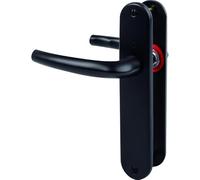 Hoppe Poignées sur plaque San Diego 1191/347 Bec-de-cane Aluminium Noir mat 165 mm