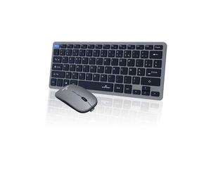 Ensemble sans fil BLUESTORK Pack Mini Clavier AZERTY compact + Souris ambidextre DPI 800/1600 Bluetooth & Dongle 2,4 GHz Gris/Noir