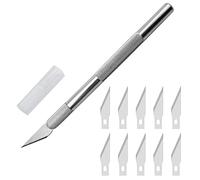 Ensemble Scalpel, Precision Cutter Scalpel avec 10 lames, Couteau pour Loisirs Créatifs, Cutter de précisioncouteau artisanal pour l'artisanat Découpe de Travail d'art Bricolage Sculpture