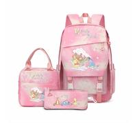 Ensemble scolaire 3 pièces Disney Winnie l'Ourson, comprenant un sac à dos, un sac à déjeuner et une trousse à crayons, avec un motif adorable d'ours et d'amis. Excellent cadeau de rentrée scolaire po