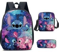 Ensemble scolaire 3pcs - Sac à dos, trousse, sacoche - Stitch and Angel/Vesmir