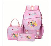 Ensemble scolaire Disney Princess 3 pièces, comprenant un sac à dos, un sac à déjeuner et une trousse à crayons, imprimé avec le motif "Créez votre propre conte de fées", cadeau idéal pour la rentrée 