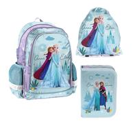 Ensemble Scolaire Frozen Paso DF26AA Sac à Dos 2 Compartiments + Trousse + Sac C