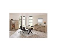 MASSIRE - Ensemble Séjour avec Table 230cm - Altobuy Marron