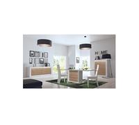 Ensemble Séjour avec Table Allongeable 180-225cm + Leds - DAYTON OAK -