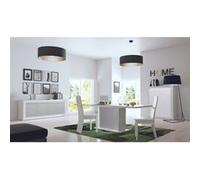 DAYTON WHITE - Ensemble Séjour avec Table Allongeable 180-225cm + Leds -