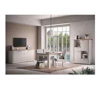 Ensemble Séjour complet Aspect Chêne Blanchi et Chêne clair - NASHVIL - ALTOBUY Beige G