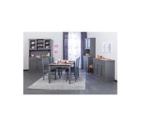 Altobuy Ensemble séjour complet MELINA avec table 160 cm Gris G
