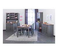 MELINA - Ensemble Séjour Complet avec Table 160cm - Altobuy Gris