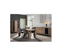 CARSON - Ensemble Séjour Complet avec Table Allongeable 180-230cm - Altobuy Marron