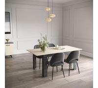 Ensemble séjour - Enfilade, Buffet haut, Table a manger extensible - KENT - Chene de fil / Sidewalk - DEMEYERE