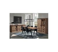 CEDRA - Ensemble Séjour Industriel Complet avec Table 200cm Piètement U -