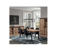 CEDRA - Ensemble Séjour Industriel Complet avec Table 230cm Piètement U -