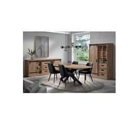 Ensemble Séjour Industriel Complet avec Table Ovale 230cm - CEDRA - ALTOBUY Marron G