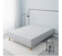 Ensemble Senso Sommier + Matelas 180x200 (2x90x200) cm | Hauteur 17cm | Mousse Polyuréthane| 8 Pieds | Confort équilibré