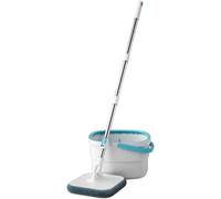 Ensemble serpillère et Seau avec essoreuse, serpillère rotative à 360° et Seau, 2 recharges de en Microfibre, Manche réglable en Hauteur, Utilisation Humide sèche en Cuisine, systèm